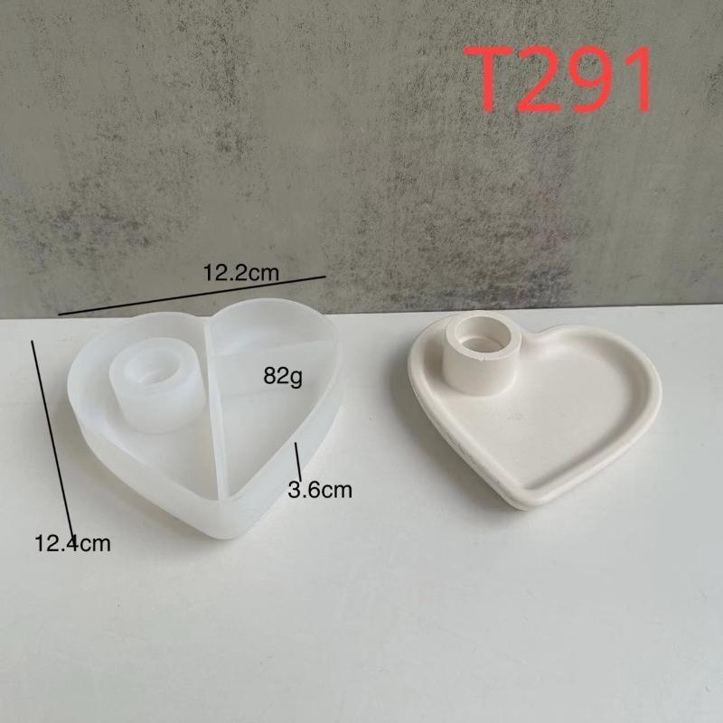 

Silicone Mold for Love Circular Aromatherapy Candle Holder Crystal Drop Glue Love Candlestick Mold Candle Socket Mold Decoration T291