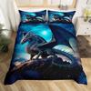 Bright Fly Dragon Wildlife Kids Comforter Cover Outer Space Galaxy Men Bedding Set 2/3pcs Magic Flying Dragon Duvet Cover Set