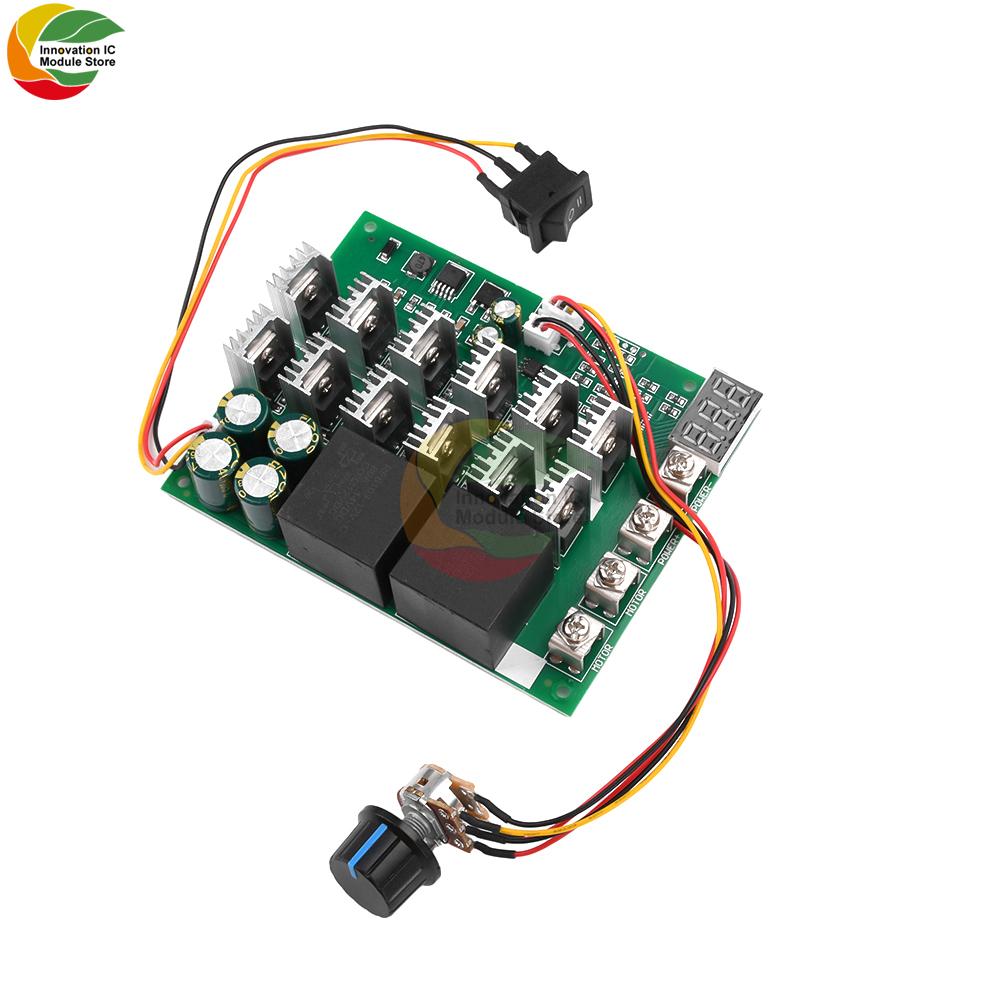 

DC10-55V 60A Регулятор швидкості двигуна постійного струму зі щітками, регульований модуль керування швидкістю вперед/назад 12В 24В 36В 48В