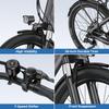 Hillmiles Milecity 1 Vélo Électrique Autonomie 80km Batterie Amovible 36V13Ah Moteur 250W Vélo Électrique de Ville 26 Pouces Vélotafeur Urbain EBike, Gris