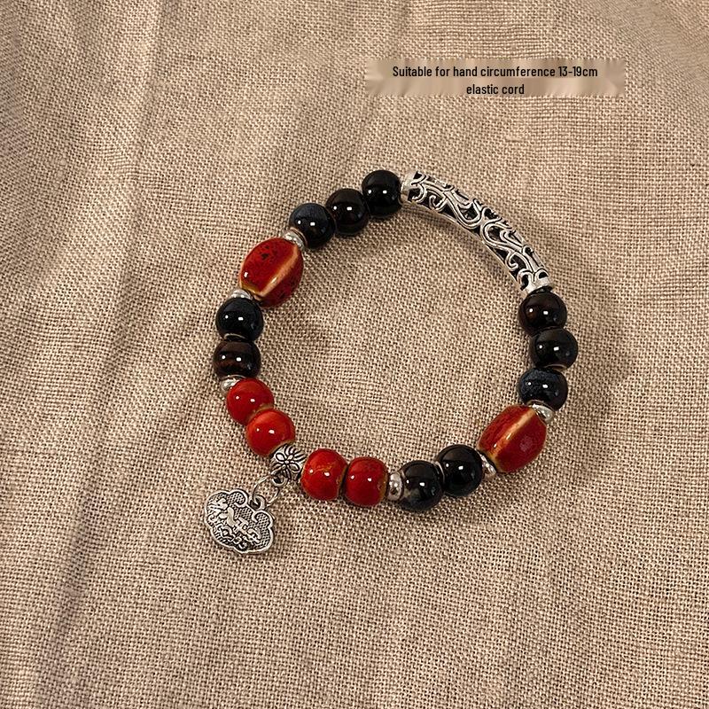 Summer 2023 Handmade Ceramic Beaded Bracelet In New Chinese Ethnic Style for Women