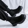 Herrenschuhe aus echtem Leder Modische und elegante Designstile Outdoor Freizeit Party Täglich Büro Schwarze Stiefel mit dicker Sohle