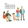 10pcs Mixed Color Building People Mixed Pose Passengers Train Scenery Figures Sand Table Model
