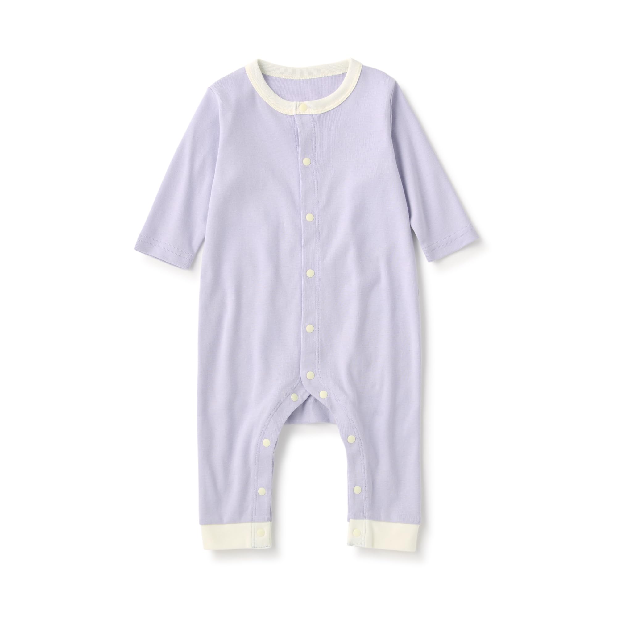 

MUJI Baby Long Sleeve Coverall Unisex Baby CCU15A4A Lavender Newborn 60