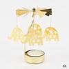 Carousel Candle Holder Gold Metal Candlesticks Room Decor Cake Rotating Candle Stand Home Decoration For Valentine's Christmas