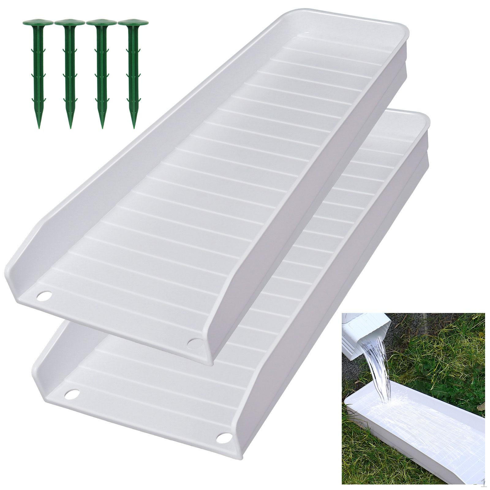 

Удлинители желоба водосборника для дождевой трубы для газона, сада, двора белый