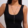 Jewelry Crystal Pendant Necklace Long Choker Necklace Fashion Metal Chain  Women