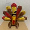 Metal Turkey Tealight Candle Holder Thanksgiving Tabletop Decoration Sitting Turkey Design for Home Decor Seasonal Display