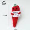 Positive Crochet Dog Doll With Affirmation Card Home Room Decoration Funny Handmade Plush Wool Doll Ornaments Christmas Gifts