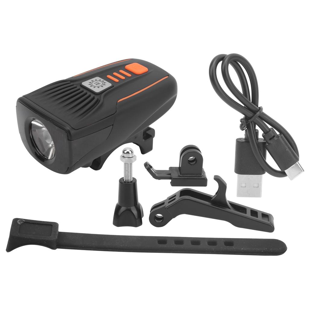 Bike Front Light Flashlight Set Bicycle Rechargeable LED Headlight Riding Accessory