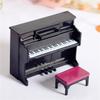 Dollhouse OB11 Miniature Furniture Model Mini Upright Piano And Piano Bench Scene Shooting Props Ornaments Activity Souvenirs