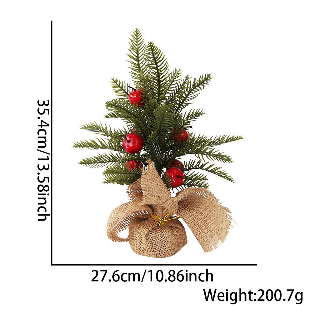 

Очаровательная маленькая рождественская елочка, декоративное настольное украшение с красивыми красными ягодами и шишками для праздничного декора Burlap Christmas P
