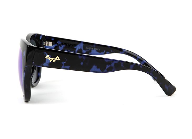 Sodamon Horn-Rimmed Sunglasses Fashion Black Sunglasses Mirror Sunglasses Ht601-C07