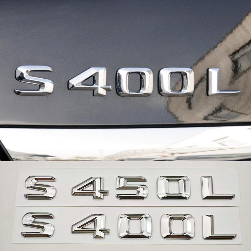 3D ABS Car Letters Logo S400L S450L Badge Sticker Rear Trunk Emblem For S Class S400L S450L V221 V222 Accessories