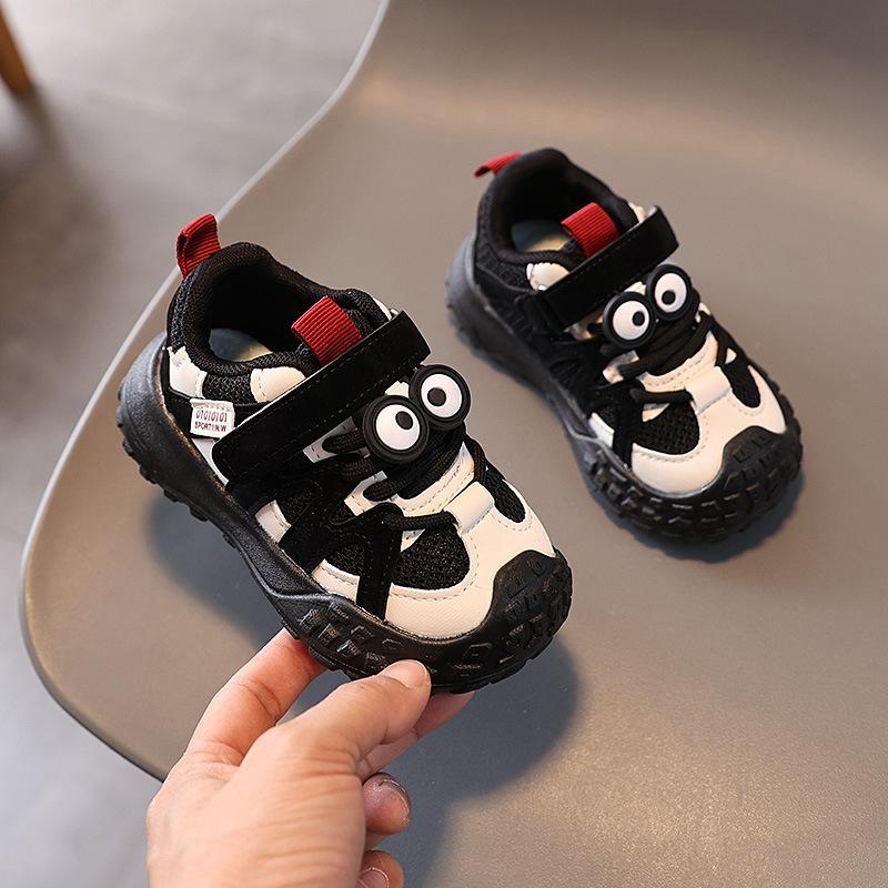 Autumn Winter Kids Fleece Lined Mesh Sneakers Boys Girls Non Slip Soft Sole Casual Running Shoes Durable And Comfortable