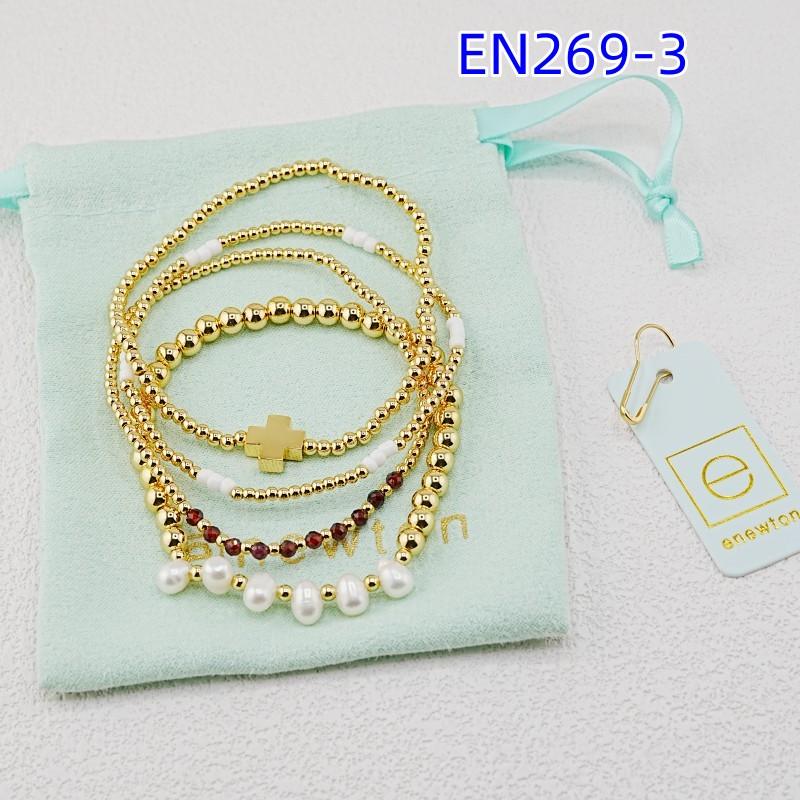 Enewton 4pcs Set Stackable Pearl Cross Bracelets Fashion Jewelry