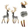 2 Decorative Deer Figurines Desk Ornaments Crafts Lifelike Reindeer Statues for Halloween Bookshelf
