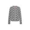 Gg Wool Boucle Jacquard Cardigan 'Grey/Ivory' 713300-XKCNA-1130