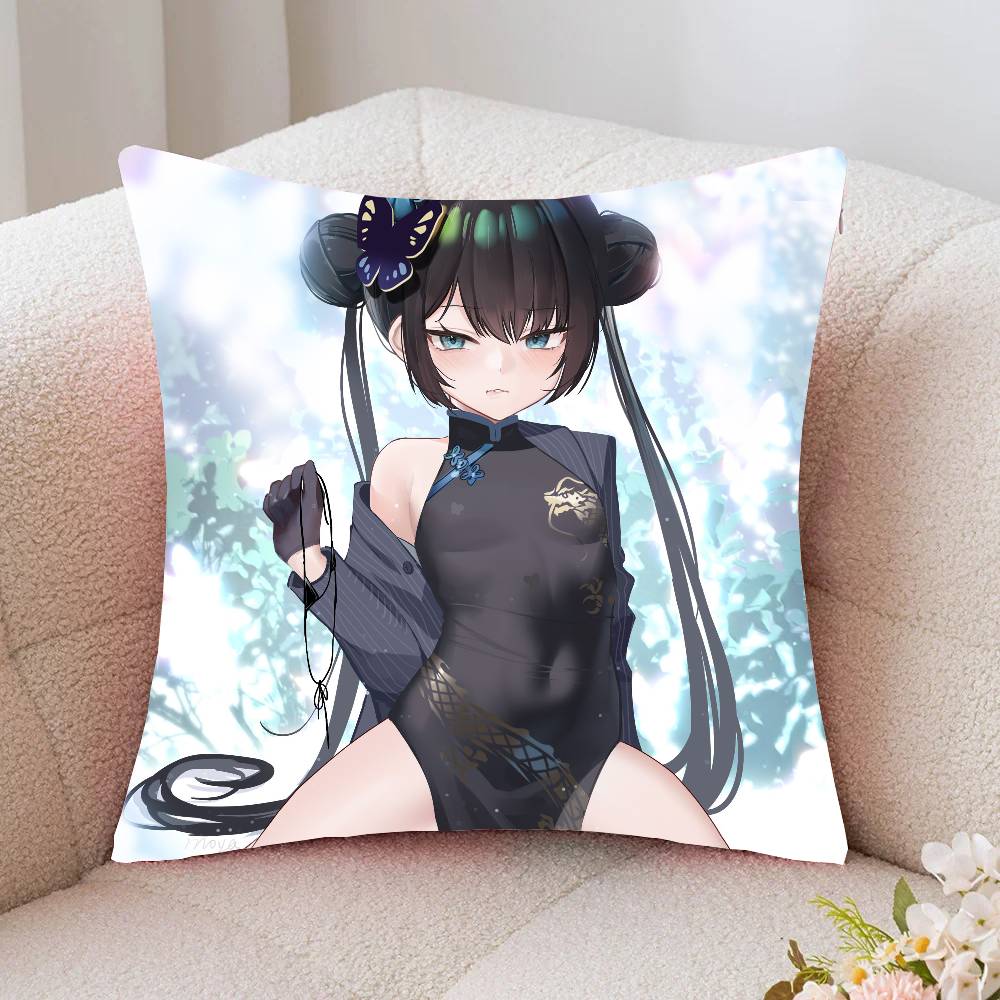 Kisaki Anime Games Blue Archive Pillow Case Fashion Square Pillowcase Bedroom Sofa Room Ins Decoration Leisure