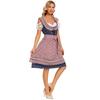 Traditional Bavarian Style Dress Oktoberfest Costume Women's Stage Performance Dress Maid Outfit with Apron and Lace Details