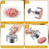 Stainless Steel Hamburger Patty Maker Round Shape Non-Stick Rice Ball Mold  Adjustable Patty Making Mold Kitchen Beef BBQ Tools