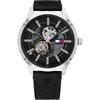 Spencer Black Dial Black Leather Strap Men's Mechanical Automatic Watch 1791641