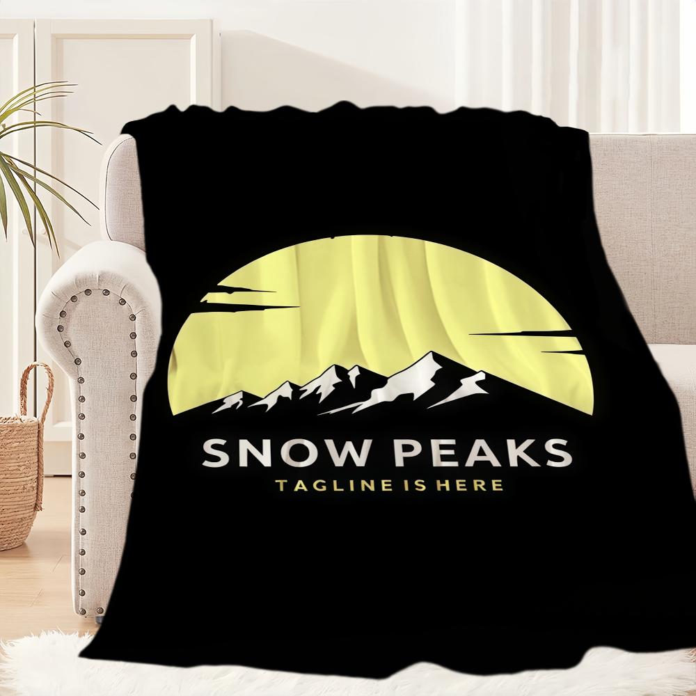 Fashion Outdoor S-Snow P-Peak Blanket Blanket for Couch Sofa Travel Home Picni Flannel Blanket birthday gift Warm Comfortable