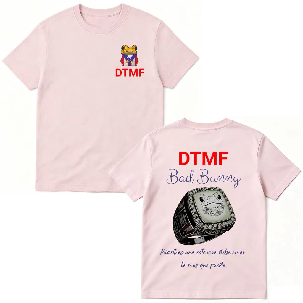 Rapper Bad Bunny Debi Tirar Mas Fotos DTMF Unisex Fashion Hip Hop Loose Short Sleeve Streetwear Tshirt