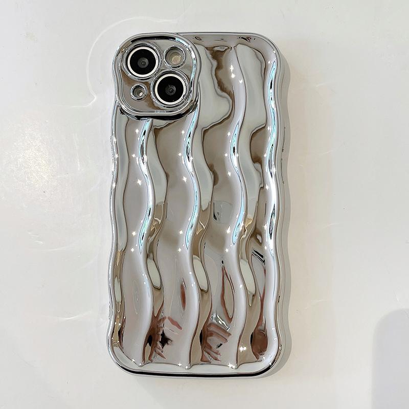 3D water ripple pattern Phone Case For iPhone 17 16 15 14 13 Pro Max 14promax 14pro Soft Shockproof Back Cover