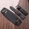 20mm 22mm 24mm Vintage Watch Band with Mat Tray Retro PU Leather Watch Strap Men Universal Replacement Wristband Accessories