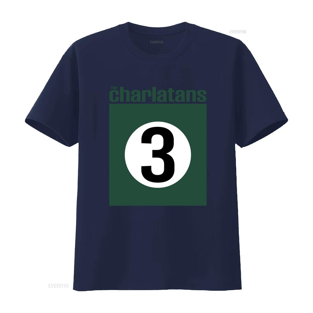 The Charlatans THREE Sproston Green Μπλουζάκι για Άνδρες Ρετρό Στυλ Εκτύπωση Υψηλής Ποιότητας vintage Πλυμένο Τεντωμένο