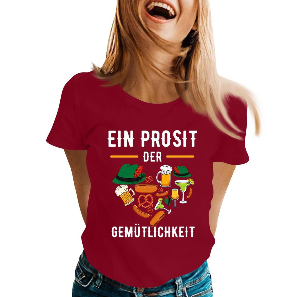 Fashion Casual Unisex Letter Print T-Shirt with Festival Graphic Design - Short Sleeve Round Neck Tee for Men and Women