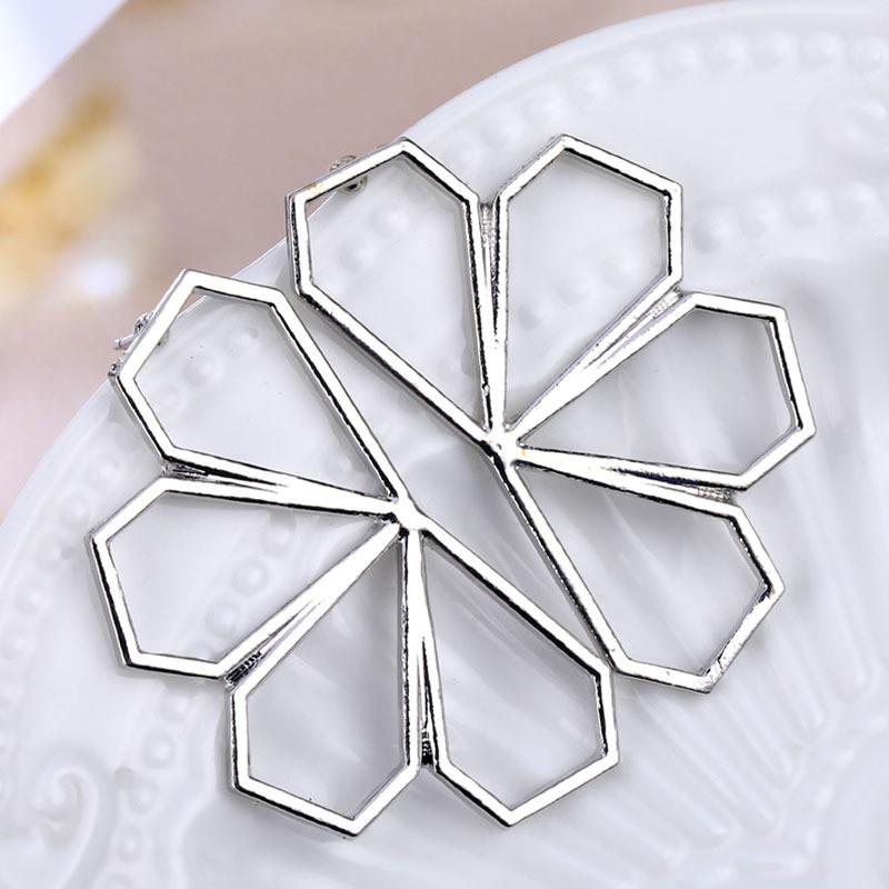 Geometric Hollow Trendy Earrings Alloy Material Fashion Jewelry Women For