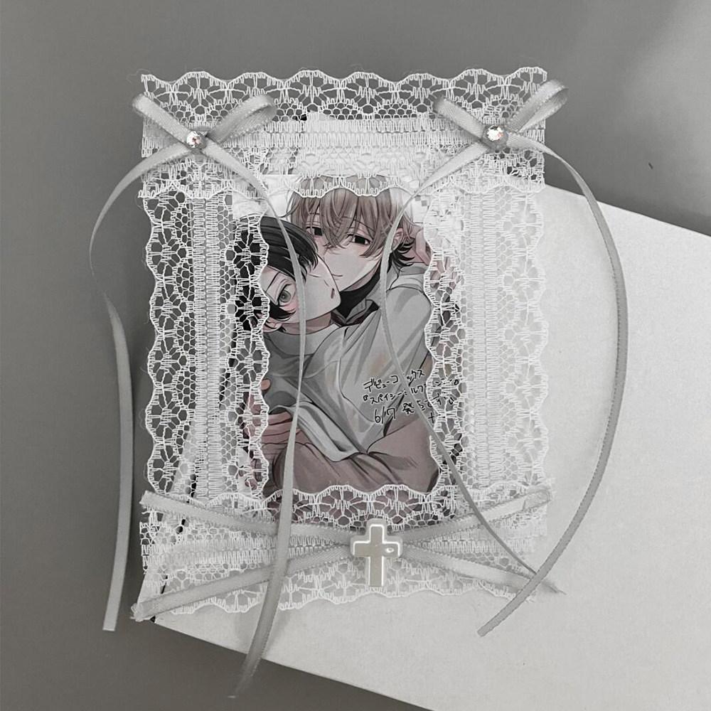 Handmade Lace Photo Card Holder, 3 Inch Photocard Sleeve, Anime K-pop Photocard Storage,Polaroid Protector, DIY Crafts Gift