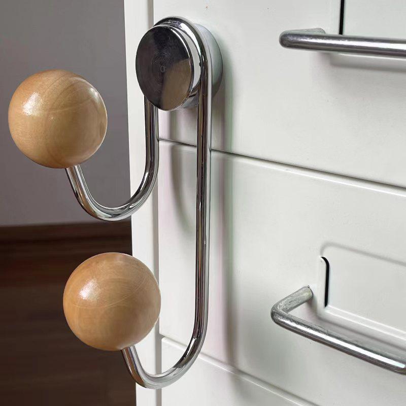 Multi-Purpose No-Drill Magnetic Hook for Home & Fridge