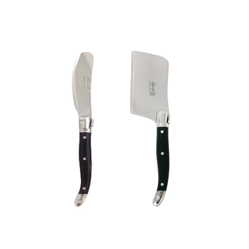 Jangneron LAGUIOLE Black Butter Knife & Cheese Cutter Set