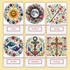 [Officially Imported, Limited Quantity] Embroidered Lenormand | Lenormand Cards, 36-Piece Set [Includes Drawstring Pouch] | 56 x 87mm Black Cardstock