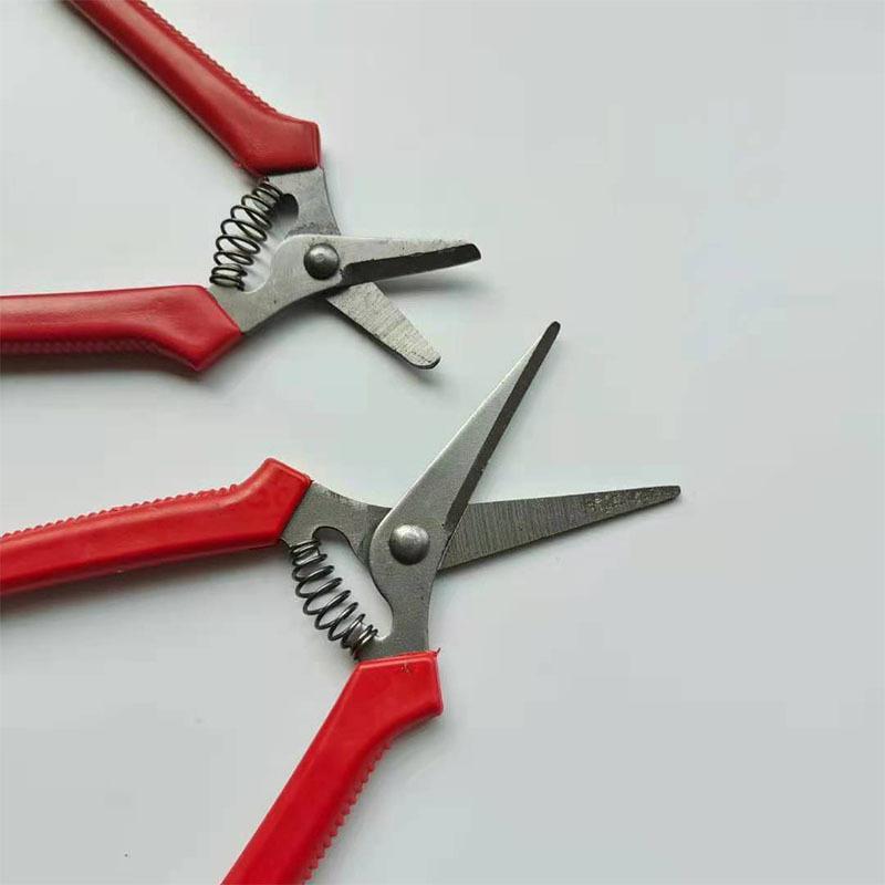1Pcs High Carbon Steel Gardening Pruning Shears Non Slip Handles Straight Curved Tips For Fruit Thinning Orchard Garden Trimming