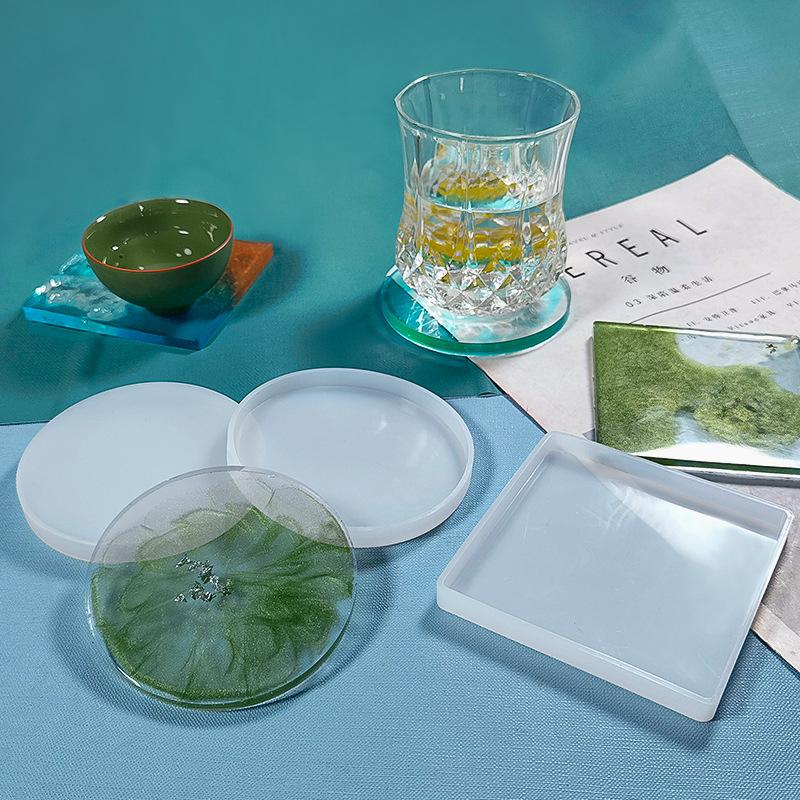 DIY Epoxy Resin Coaster Kit with Silicone Molds & Storage Box Creative Craft Kit
