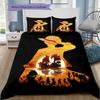 One Piece symbol and silhouette Bedding Set, 1 Duvet Cover & 2 Pillowcases, Suitable for Home Decor, Ideal Gift for Fans