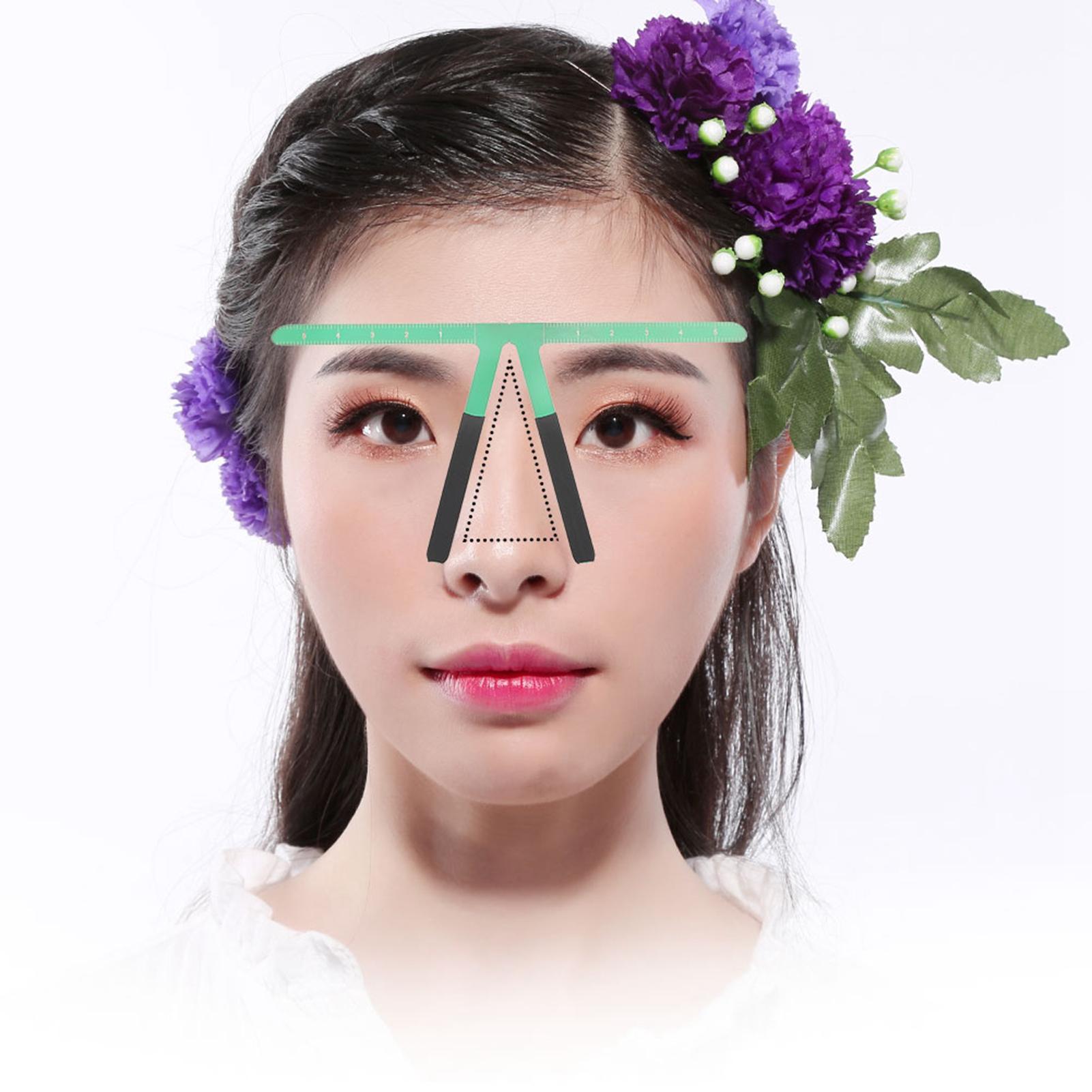 Permanent Eyebrow Makeup Ruler Reusable Tattoo Shaping Measure Tool Purple