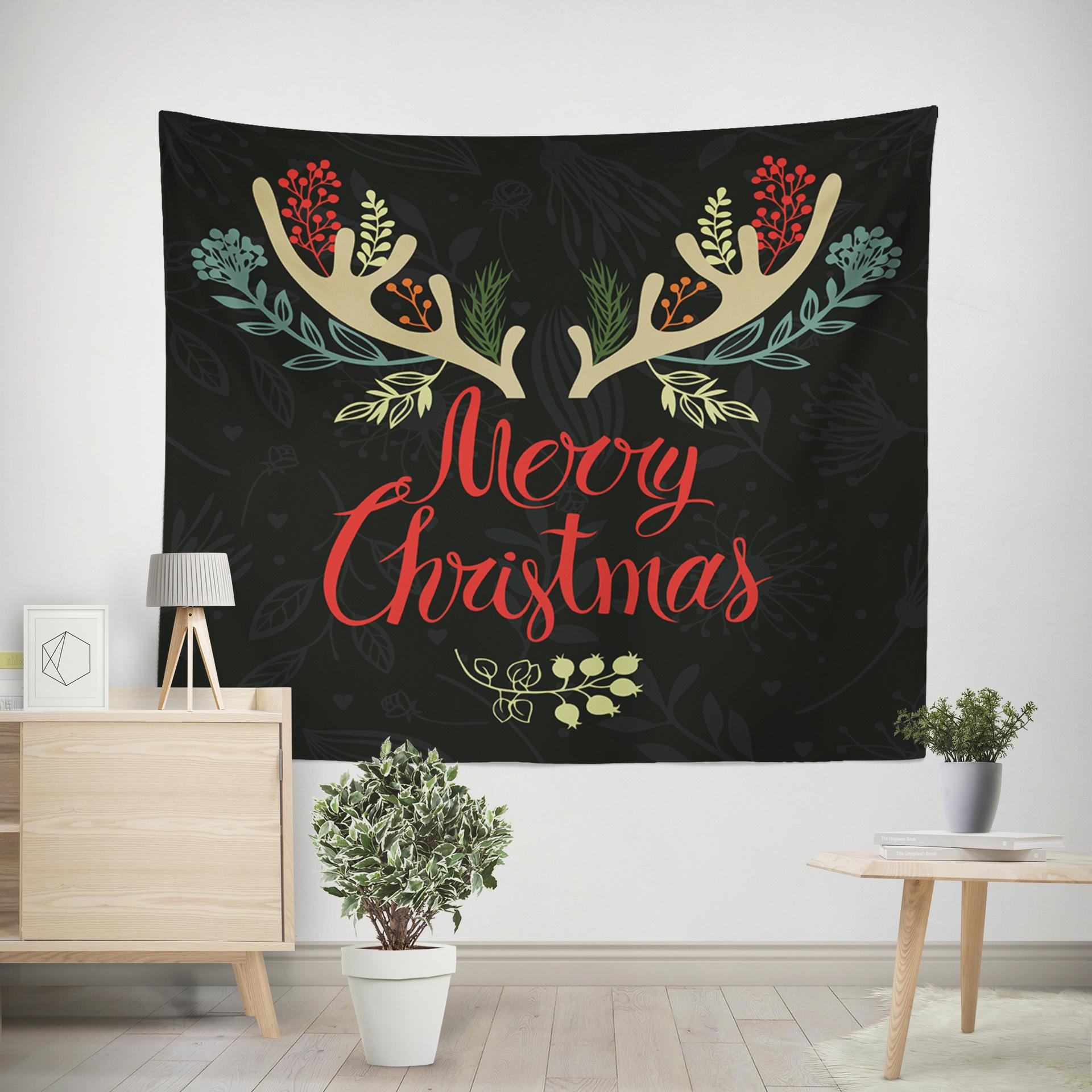 

Трансграничные поставки европейских и американских рождественских холщовых гобеленов с шарами для дома 100x75cm