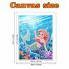 Disney Pearl Art Painting Home Wall Decor Ariel Mermaid Art Crafts Handmade DIY Adult/Beginner Gift Creative Home Decor Frameless Wall Hanging Art