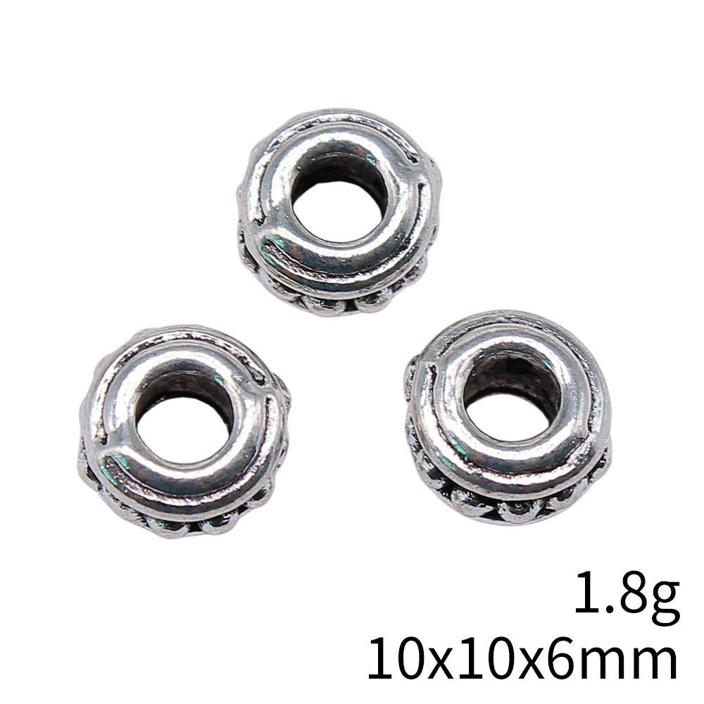Bead Pendant Accesories Macroporous Big Hole Beads Loose Spacer Accessories Parts Metal Beads Accessories For Women