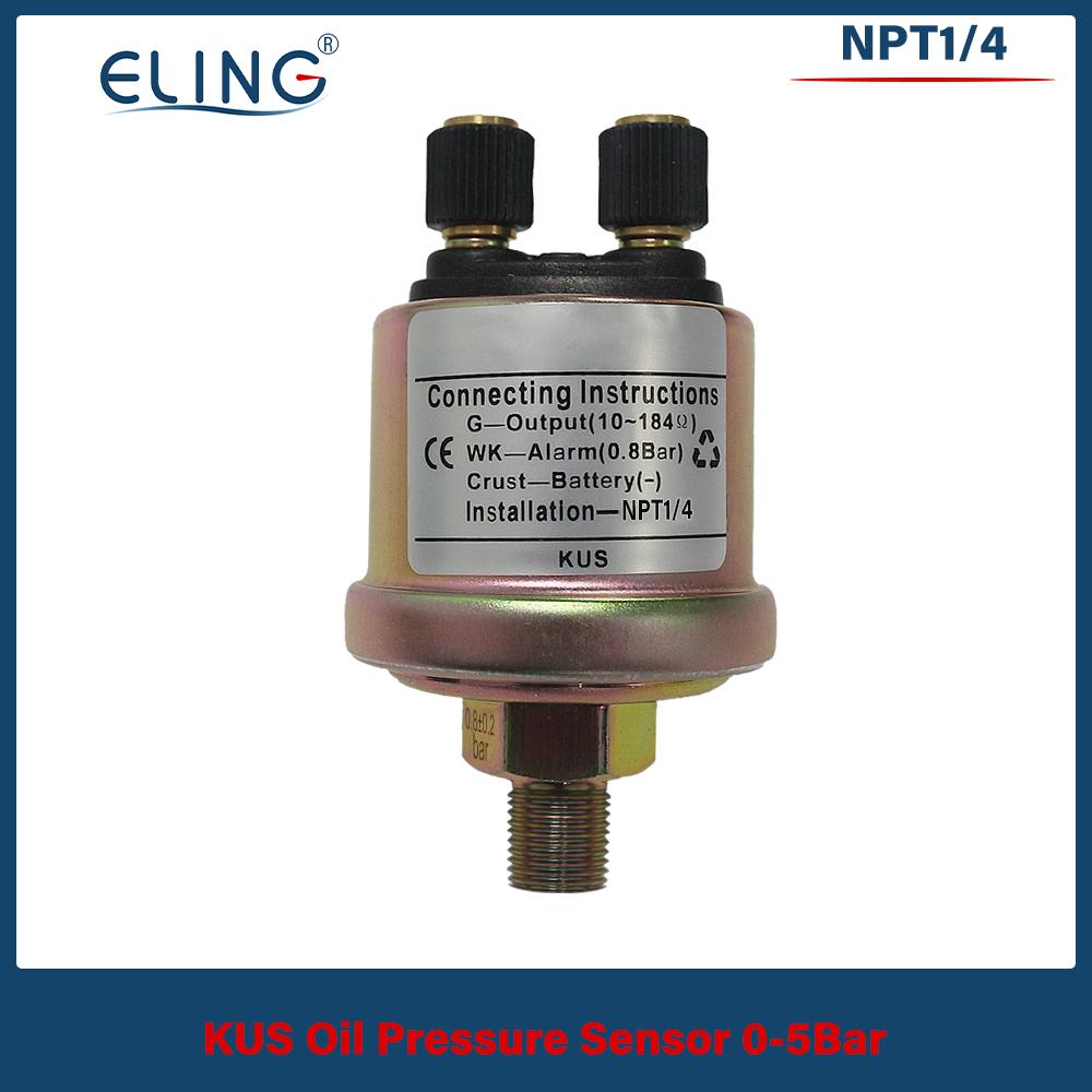 ELING Waterproof Universal 52mm Oil Pressure Gauge 0-5Bar 0-10bar for Car Truck Boat with 8 Colors Backlight 9-32V