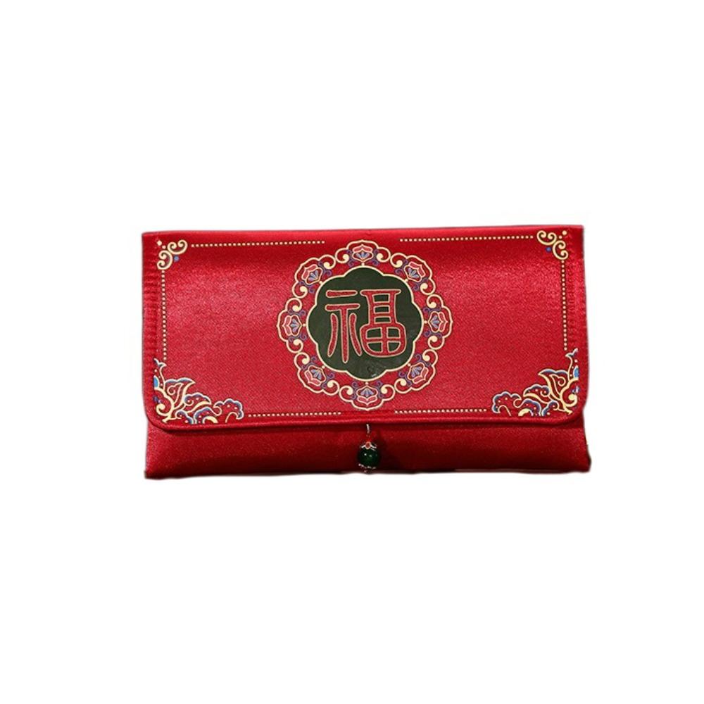 

Tassel 2025 Red Pocket Embroidery Wedding Red Pockets Brocade Red Envelope New Year Style C