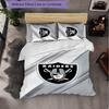 Set Biancheria da Letto 3 Pezzi in Microfibra con Motivo Las Vegas Raiders Decorazione Copripiumino per Camera da Letto Uso Domestico