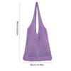 Top-handle Knitted Tote Bag Solid Color Women Crochet Handbags Big Purses Summer Beach Bag  Travel
