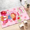 1pc Princess Strawberry (2) Design Printed Area Rug Carpet for Bedroom Living Room Home Decor Rugs Mat Non Slip Mat Rug for Bedside