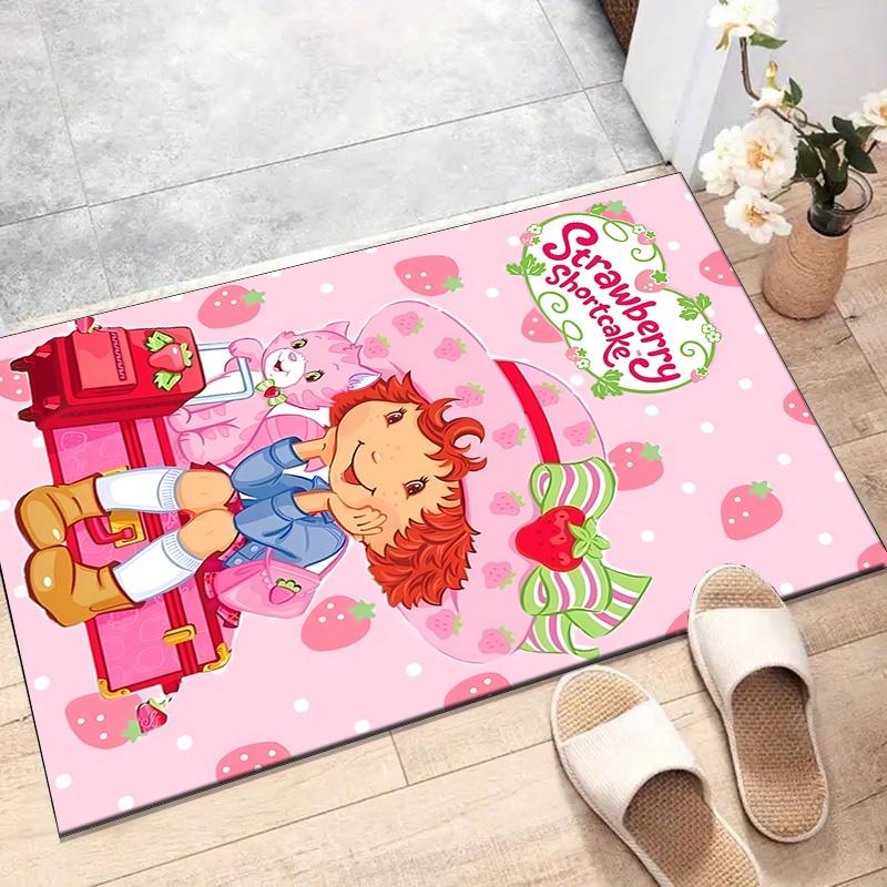 1pc Princess Strawberry (2) Design Printed Area Rug Carpet for Bedroom Living Room Home Decor Rugs Mat Non Slip Mat Rug for Bedside